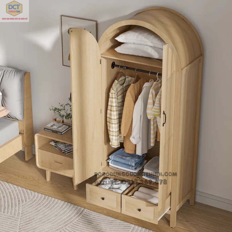 Mẫu tủ áo nhỏ xinh TA45